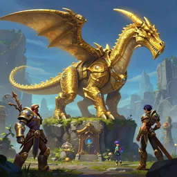 mount epic gilded ravasaur screenshot world of warcraft mounts worldboss fantasy comics that looks like it is from borderlands by jesper ejsing, by rhads, makoto shinkai alena aenami artworks in 4 k beeple, thomas kinkade heartstone league of legends dofus overwatch