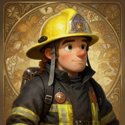 fireman sam, deep focus, d & d, fantasy, intricate, elegant, highly detailed, digital painting, artstation, concept art, matte, sharp focus, illustration, hearthstone, art by artgerm and greg rutkowski and alphonse mucha