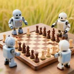 rice chess, which is played by the rice robots