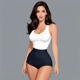 a pinup illustration of megan fox in the style of alberto vargas.
