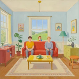 a beautiful interior painting by fartgerm and alexy grey and wes anderson and spike jonze, trending on artstation