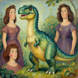 a portrait of a dinosaur, central composition, very cartoon, shape focus, high detailed, by anton fadeev and tarsila do amaral