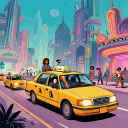 afrofuturist taxi rank sci - fi utopian graphic novel