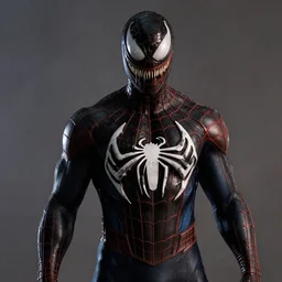film still of Thomas Haden Church as Eddie Brock wearing Venom costume in Spider-man 3 2007, 4k