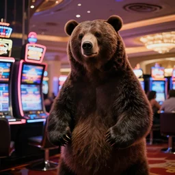 film still of a bear in las vegas casino movie 4k