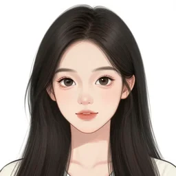 full headshot portrait of a girl with long black hair, drawn by ATDAN, by Avetetsuya Studios, attractive character, colored sketch anime manga panel, trending on Pixiv