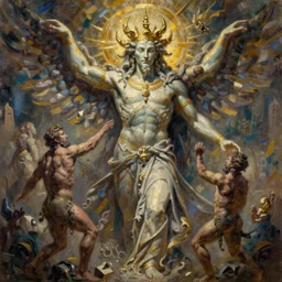 concept art of creation of god, oil painting by Jama Jurabaev, extremely detailed, brush hard, artstation, for AAA game, high quality