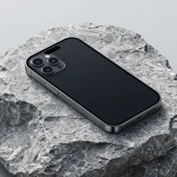 stone with a iphone screen