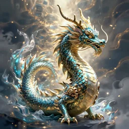 game character beautiful sea dragon half fish half dragon, armored skin, scales, incredible detail by Ruan Jia and Gil Elvgren, fullbody