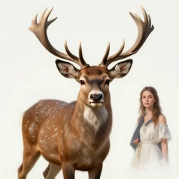 anthropomorphic deer smiling at the camera, art by artgerm and greg rutkowski and magali villeneuve, d & d, fantasy, highly detailed, digital painting, trending on artstation, concept art, sharp focus, illustration
