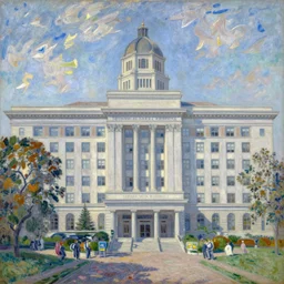 highly detailed portrait of massachusetts general hospital, painting by monet, masterpiece