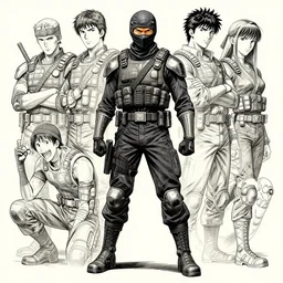 full body portrait, ninja warrior metal gear solid, training suit swat commando, by moebius, intricated details in moebius style, hd artstation by jesper ejsing, by rhads, moebius and makoto shinkai and lois van baarle, ilya kuvshinov, ossdraws, that looks like it is from borderlands and by feng zhu and loish and moebius