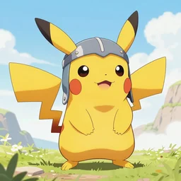 pikachu in a viking costume