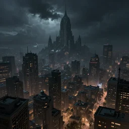 chillhop easthetics city view by greg rutkowski, dark fantasy art, high detail, trending on artstation
