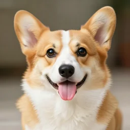 an anthropomorphic adorable corgi dog person sticking out their tongue, hyperreal