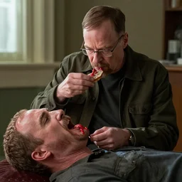 walter white eating jesse pinkman alive in the walking dead