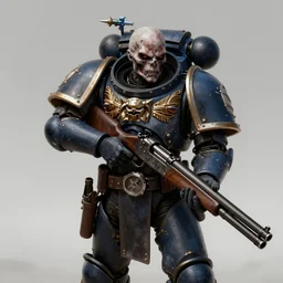 an edgy grimdark soldier with a shotgun in the style of cyberpunk in the style of Warhammer 40K trending on artstation deviantart Pinterest detailed High Resolution HD 8k