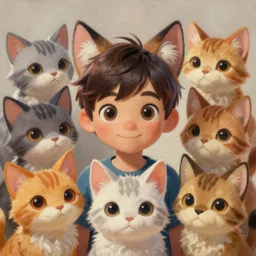 cute concept art fantasy painting of a boy with cat ears, by artgerm, sylvain sarrailh, rossdraws, wlop, fursona, furaffinity, furry, deviant art, e 6 2 1, global illumination, tankoban, oil on canvas, smooth details, pixar animation style!