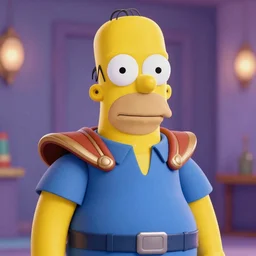 3D Homer Simpson as Thanos, cinematic, 4K
