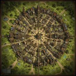 an overhead map of a Steampunk town, level design, Greg Rutkowski, artstation, CGSociety, Unreal Engine W- 768 n- 9