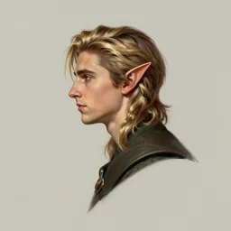 side profile centered painted portrait, timothee chalamet as an elf ranger, blonde hair, arrogant, d & d, gloomhaven, matte painting concept art, art nouveau, beautifully backlit, swirly vibrant color lines, fantastically gaudy, aesthetic octane render, 8 k hd resolution, by ilya kuvshinov and cushart krentz and gilleard james
