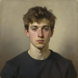 painting of a young man by lise deharme