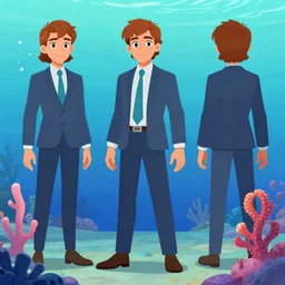 coral - inspired professional character designs for undersea television series coral days