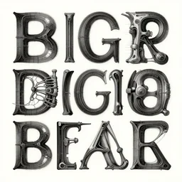 biomechanical typography by hr giger and james jean