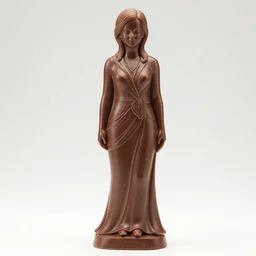 chocolate sculpture of emma watson by amaury guichon, fully clothed, food photography, centered, well - lit
