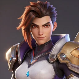 tracer from overwatch portrait, close up, daz 3 d artstation concept art, intricate details, highly detailed portrait cinematic lightning, octane render, 8 k hd