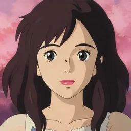 extremely beautiful female portrait, accelerated perspective wavy hair, dof skin, pinky + lovely background, art style by shinkai makoto, studio ghibli, soft light detailed illustration by ilya serafleur / kuvshinov / rossdraws / tian zi, sharp focus, moody lighting from top, vibrant pupils, lipstick on lips, d & d fantasy race