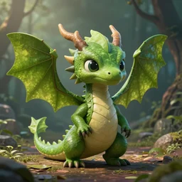 cute leaf dragon surrealistic, extremely detailed, sharp focus, wide view, full body shot, smooth, digital illustration, m, james jean, by rossdraws, frank franzzeta, mcbess, sakimichan, brosmin, danton fadeev, steve simpson