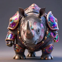 An anthropomorphic rhino wearing magical infused armor, intricate artwork by Tooth Wu and greg rutkowski and artgerm, cinematic, hyper realism, high detail, octane render, unreal engine, 8k, Vibrant colors, Smooth gradients, High contrast, depth of field, aperture f2.8