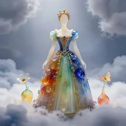 a technicolour dream sequence, lighting by delphin enjolras, wardrobe by rene lalique, cloudscape, artstation, hazy