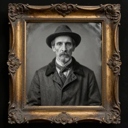 baroque framed tintype of lovecraftian peasant. 1 9 0 0