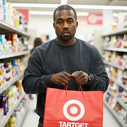 kanye west shopping at target, tmz