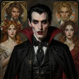 portrait painting of actor joseph quinn as a vampire, ultra realistic, concept art, intricate details, eerie, highly detailed, photorealistic, octane render, 8 k, unreal engine. art by artgerm and greg rutkowski and charlie bowater and magali villeneuve and alphonse mucha