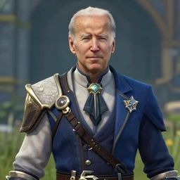 Joe Biden as a FFXIV character. Final Fantasy 14, portrait, video game screenshot, highly detailed