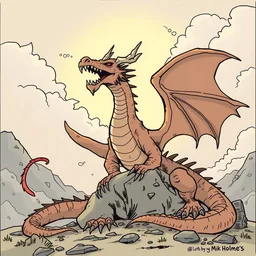 a graphic novel comic about dragons, by mike holmes, webcomic, cartoon