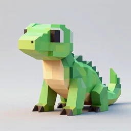 lowpoly pixelated, smooth normals, 3 d render, lizard, breath of the wild style, valhiem style