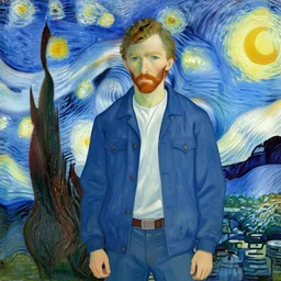 stranger things in style of van gogh