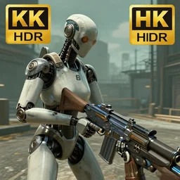 2B nier automata, 4k screenshot of Half life 2 gameplay, 8k hdr showcase