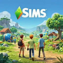 life simulator game screenshot, new sims game in the style of breath of the wild, gta v, extremely realistic, concept artwork, promotional, unreal engine, raytracing, beautiful lighting, open world game. trending on artstation, blender, artgerm