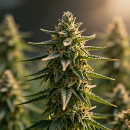 close up of weed plant, cinematic look, god lighting, 4 k, majestic looking