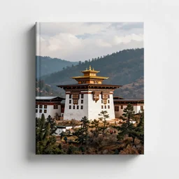 a cover for a book about bhutan