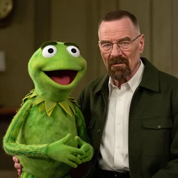 Kermit with Walter White in Breaking Bad