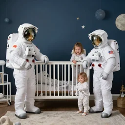 astronaut mommies and their space nursery