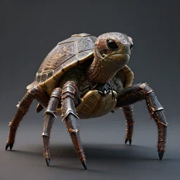 a spider with a turtle head, intricate battle armor hyper detailed, digital art, trending in artstation, cinematic lighting, studio quality, smooth render, unreal engine 5 rendered, octane rendered