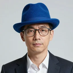 the invisible man with the blue hat and glasses,photorealistic,4k