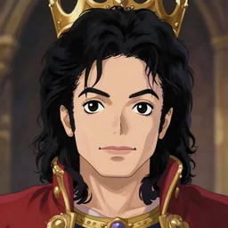 centered!! macro head portrait of medieval handsome king michael jackson, artstation, detailed cartoon, elegant, digital painting, concept art, smooth, sharp focus, illustration, ghibli, makoto shinkai, don bluth, fujita goro, jean giraud, akihiko yoshida, tom whalen 8 k